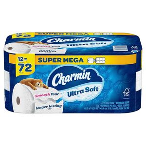 For Charmin Ultra Soft <b>Toilet</b> Paper 12 Mega XL Rolls Strong and Disposable Washable Feature - Product Image 1