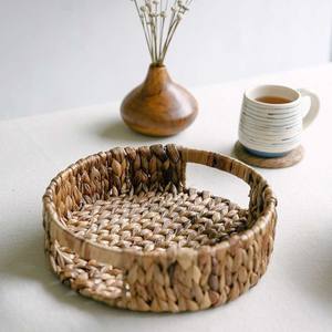 Bandejas decorativas de gran calidad, tejidas a mano con jacinto de agua, con asas recortadas. - Product Image 5