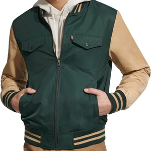 New Fashion Low Price <b>Mens</b> <b>Bomber</b> <b>Jackets</b> Baseball Classic Top Winter Outwear <b>Varsity</b> <b>Jacket</b> - Product Image 1