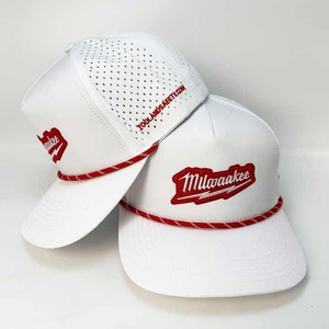 White Golf Cap Fabric Custom 3D Embroidered Logo Adjustable Back Unisex Casual <b>Hat</b> Spring Summer 6-Panel Design - Product Image 1