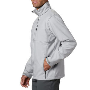 Vestes Softshell à fermeture éclair tendance OEMODM Logo personnalisé Vestes de sport pour hommes Coupe-vent Imperméable Veste Softshell d'extérieur - Product Image 5