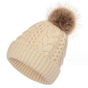 หมวกปอมปอมปอมอินเทรนด์กับเสื้อขนปุยที่สมบูรณ์แบบสำหรับสภาพอากาศหนาวเย็นหมวกปอมปอมปอมสไตล์แฟชั่นสำหรับทุกเพศพร้อมโลโก้ที่กำหนดเอง - Product Image 3