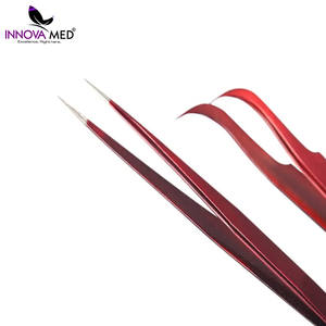 INNOVAMED INSTRUMENTS Nouvelle arrivée Extension de cils incurvés droits Pince à épiler Outils de ramassage de beauté en acier - Product Image 4