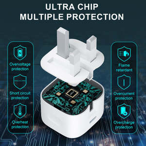 Chargeur rapide 20W PD 3.0 QC 3.0, sortie 90W, charge super rapide pour téléphones mobiles, écouteurs, compatible US/EU/UK, protection contre les courts-circuits - Product Image 5