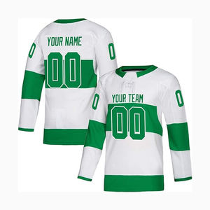 Maillot de hockey sur glace en polyester respirant à séchage rapide de haute qualité, personnalisable avec logo, vente en gros - Product Image 2