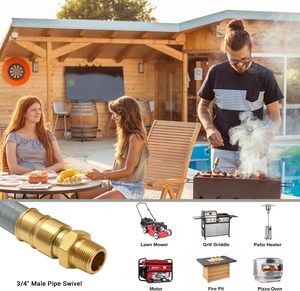 Tuyau de gaz naturel pour barbecue avec raccords rapides |   Conduite de gaz naturel pour barbecue, <span class=keywords><strong>four</strong></span> <span class=keywords><strong>à</strong></span> <span class=keywords><strong>pizza</strong></span> - Product Image 5