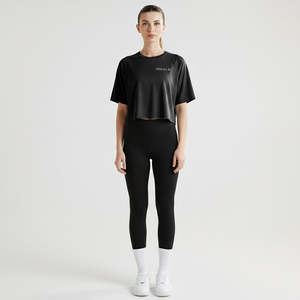 เสื้อยืดออกกำลังกาย GAI ผ้าถักสีดำ - Product Image 4