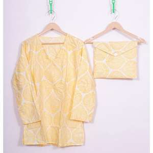 Conjunto de pijama de algodón con estampado para mujer Floral de bloque de mano indio, traje de noche de manga larga, ropa de verano, conjunto de PJ con camisa y pantalón - Product Image 2