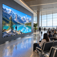 Écran d'affichage vidéo LED COB à pas fin P1.56 pour intérieur, idéal pour les aires d'attente des aéroports – Système professionnel