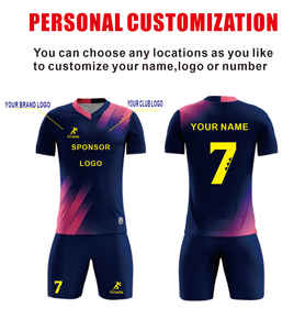 Personalizado de alta calidad barato de los hombres de las mujeres Universal de fútbol uniforme deportivo de moda camisetas de fútbol en Argentina precio personalizado conjunto - Product Image 2