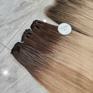 Blonde Ombre Bone Straight Bundle et Lace 100% cheveux vietnamiens bruts perruques vietnam pour les femmes - Product Image 3