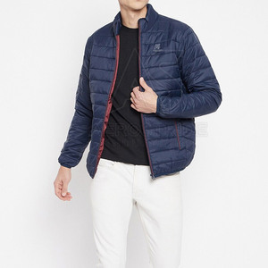 Low Price High Quality Custom Logo Printed Men <b>Canvas</b> Stand Front Eco-Friendly Breathable Puffer <b>Jacket</b> Plus Size New Stock - Product Image 4