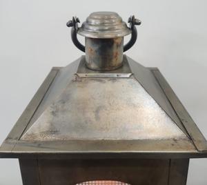 <b>Large</b> Rustic Metal Candle Pillar <b>Lantern</b> Vintage Farmhouse Decorative <b>Lantern</b> for Home Christmas Decor Metal Candle Holders - Product Image 6