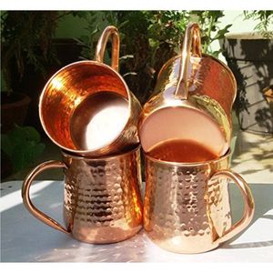 Taza de Agua de Cobre Hecha a Mano en India, Taza de Cobre Rojo para Bebidas, Estilo Ayurvédico Antiguo, Jarra de Cobre - Product Image 6