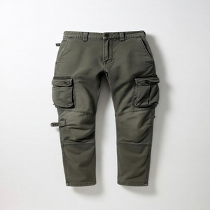 Pantalon cargo en sergé de coton respirant et anti-plis pour homme, style urbain, multi-poches, service OEM - Product Image 4