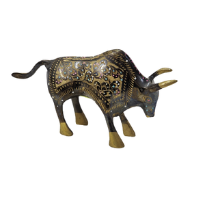 Statue de taureau en laiton multi-formes sur mesure, décoration en laiton de haute qualité, pièce de décoration en laiton - Product Image 1