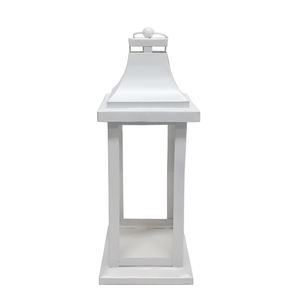 Lanterne à bougie décorative en métal enduit bleu clair pour la maison et la décoration de mariage Lanterne suspendue en vrac faite à la main - Product Image 4