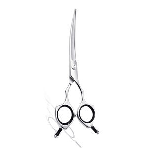 กรรไกรตัดขนแบบมีดโค้ง7 "กรรไกรตัดขนสัตว์เลี้ยงแบบเงียบออกแบบได้ตามต้องการ - Product Image 1