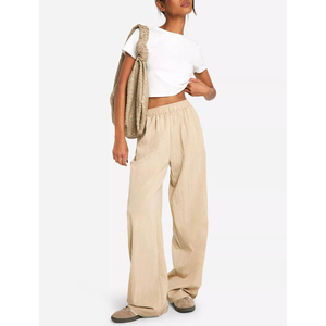 Pantalon de jogging décontracté pour homme de qualité supérieure, best-seller, anti-froissement, en molleton de coton, coupe évasée, personnalisé, ample, devant plat - Product Image 6