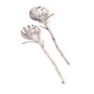 Stainless Steel <b>Gold</b> Plated Salad Server Set Casual Purpose Server <b>Utensil</b> Western Style Salad Server Set - Product Image 5