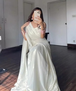 Sari Seda Listo para Usar Fiesta India Ropa de Boda en Precio Al por Mayor Bordado Tradicional Trabajo Banarasi Khadi choli - Product Image 5