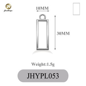 Tirette de <span class=keywords><strong>fermeture</strong></span> à glissière en métal brillant personnalisable, pendentif coulissant personnalisé, Rectangle tirette en alliage de Zinc pour sac - Product Image 2