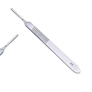 Mango de Bisturí de Acero Inoxidable de Alta Calidad, 135 mm, 5 1/4 pulgadas 3 Instrumentos Dentales Reutilizables No Estériles, Manuales, con Certificación CE - Product Image 1