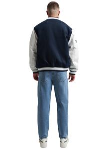 Veste en toile de style universitaire au design unique et de qualité supérieure, avec patchs sur le devant, personnalisable, coupe-vent, écologique, respirante, idéale pour l'hiver, pour homme - Product Image 3