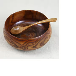 Juego de cuencos japoneses de madera Natural hechos a mano de alta calidad, cuencos de ensalada personalizados altamente pulidos por Crescent Crafts - Product Image 1