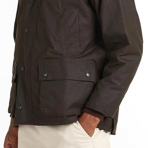 Veste en coton ciré en grande quantité, meilleur fournisseur en vrac, à vendre, veste en coton ciré avec logo sur mesure pour hommes - Product Image 5