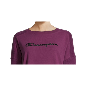 Felpa da donna Champion Heritage in cotone misto, viola, taglia S, in tessuto a maglia traspirante - Product Image 2