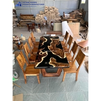 Meilleure vente de 2025: Table en bois flotté naturel mélangé à la résine époxy pour la décoration de la maison WhatsApp: + 84 901 052 217