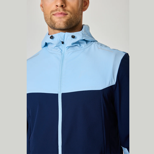 Veste coupe-vent pour homme à deux couleurs avec logo personnalisé, technique de broderie sur tissu - Product Image 5