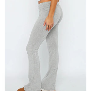 Pantalones Rectos Holgados para Mujer, Estilo Casual, Tejido Sólido, Cintura Alta, Pantalones Casuales Acampanados en 2026 - Product Image 5