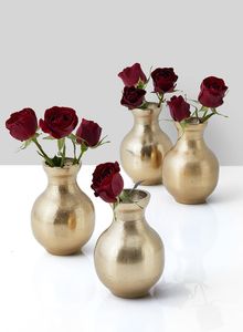 Florero de metal de calidad superior con diseño martillado para decoración moderna de habitación temática vintage y rústica - Product Image 6