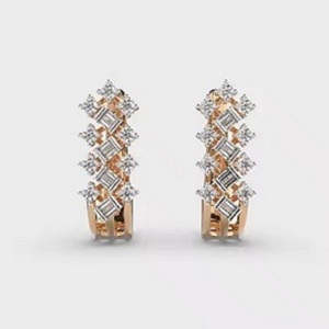 Pendientes de Diamantes Redondos Brillantes de la Mejor Calidad con Certificación para Reventa y Regalos Disponibles a Precio de Exportación - Product Image 1