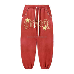 เสื้อมีฮู้ดสไตล์สตรีทแวร์ของผู้ชายมาใหม่เสื้อแบบกรดทรงหลวมและไรน์สโตนแวววาว - Product Image 4