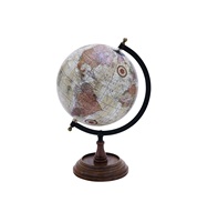 Globo de madera temático de viaje con construcción liviana y aspecto tradicional para un estilo hogareño inspirado en la pasión por los viajes