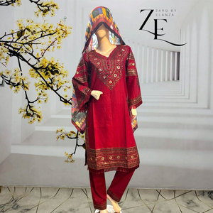 Costume décontracté prêt à porter pour dames avec broderie sur chemise et Dupatta Parfait pour les cadeaux - Product Image 3