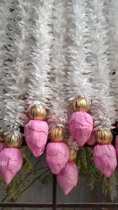 Baby Pink Sola Wood Lotus Bud Jasmine Garland Decoración de pared Colgante Flor Decoración Boda Decoración botánica - Product Image 5