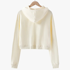 บริการผลิตเสื้อฮู้ดดี้แบบ OEM ผ้าฟลีซ ทรงหลวม ไหล่ตก สำหรับผู้หญิง ผ้าโพลีเอสเตอร์/คอตตอน สไตล์สตรีทแวร์ ฤดูหนาว ฤดูใบไม้ร่วง คุณภาพสูง - Product Image 4