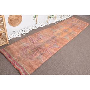 Alfombra de lana turca naranja Vintage área grande 2,8 X 11.8ft estilo clásico patrón de Tabriz diseño de pasillo Rectangular respaldo de látex - Product Image 3