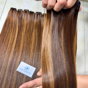 Extensiones de Cabello Natural Vietnamita 100% al Por Mayor, Extensiones de Cabello Planas Sin Costuras de Lujo, Estilo de Extensiones de Cabello Marrón Ombre - Product Image 2