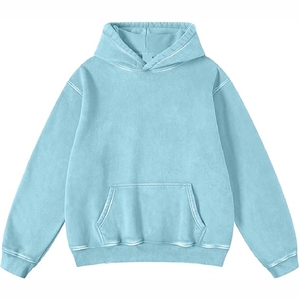 Sudadera con Capucha Azul Cielo Premium para Mujer, Sudadera con Capucha de Felpa Suave con Bolsillo Tipo Canguro - Product Image 3