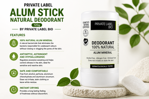 Déodorant naturel en stick d'alun, marque privée, 120g, OEM |   Déodorant minéral végétalien biologique |   Espagne UE - Product Image 2