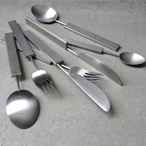 Juego de cubiertos de acero inoxidable de lujo moderno, diseño único de alta calidad para boda, restaurante, hogar o regreso a la escuela - Product Image 3