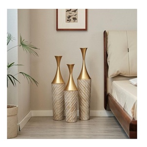 Tall Metal <b>Flower</b> Vase <b>Mirror</b> Polished Metal <b>Flower</b> Vase Decorating Home Wedding Party <b>Flower</b> Vase - Product Image 1
