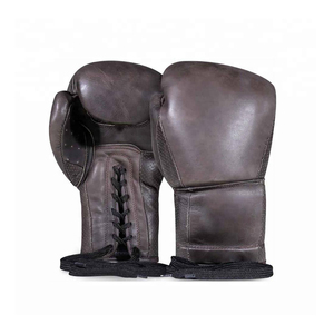 Guantes de boxeo con cordones personalizados más vendidos Guantes de boxeo de cuero Pu de 10oz Logotipo personalizado de piel de vaca con diseño personalizado - Product Image 1