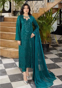 Concepteur de haute qualité pelouse pakistanaise Shalwar Kameez costumes pour dames 100% coton grande taille broderie décoration - Product Image 5