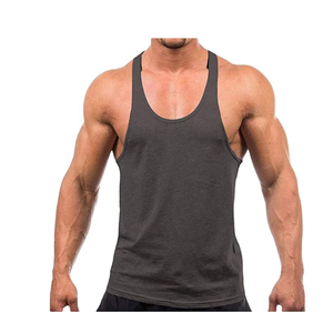 Camiseta sin mangas de gimnasio con estampado de logotipo personalizado para hombre Camiseta sin mangas de corte profundo Estilo informal OEM aceptado - Product Image 1